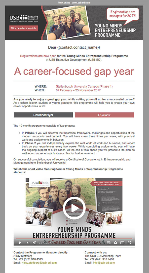 Young minds Responsive Email Newsletter